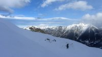 ..bei der Abfahrt..Blick zum Dachstein..