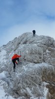 ..Klettersteig auf den kl. Koppenkarstein..