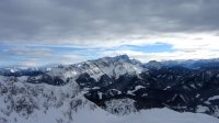 ..Bischhofsmütze, dahinter der Dachstein..