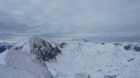 ..links der Fritzerkogel und rechts der Bleikogel..