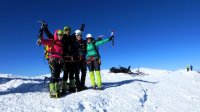 ..am höchsten Punkt der Alpen, dem Mont Blanc 4810m..