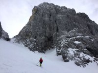 ..im Hintergrund die End Führe (direkte Nordwand) auf die gr. Bischofsmütze..