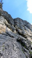 ..erste Seillänge der "Buon Compleanno Tex" am Col de Bois (Falzaregopass)..