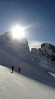 Wiederaufstieg über kl. Gosaugletscher richtung Windlegerscharte